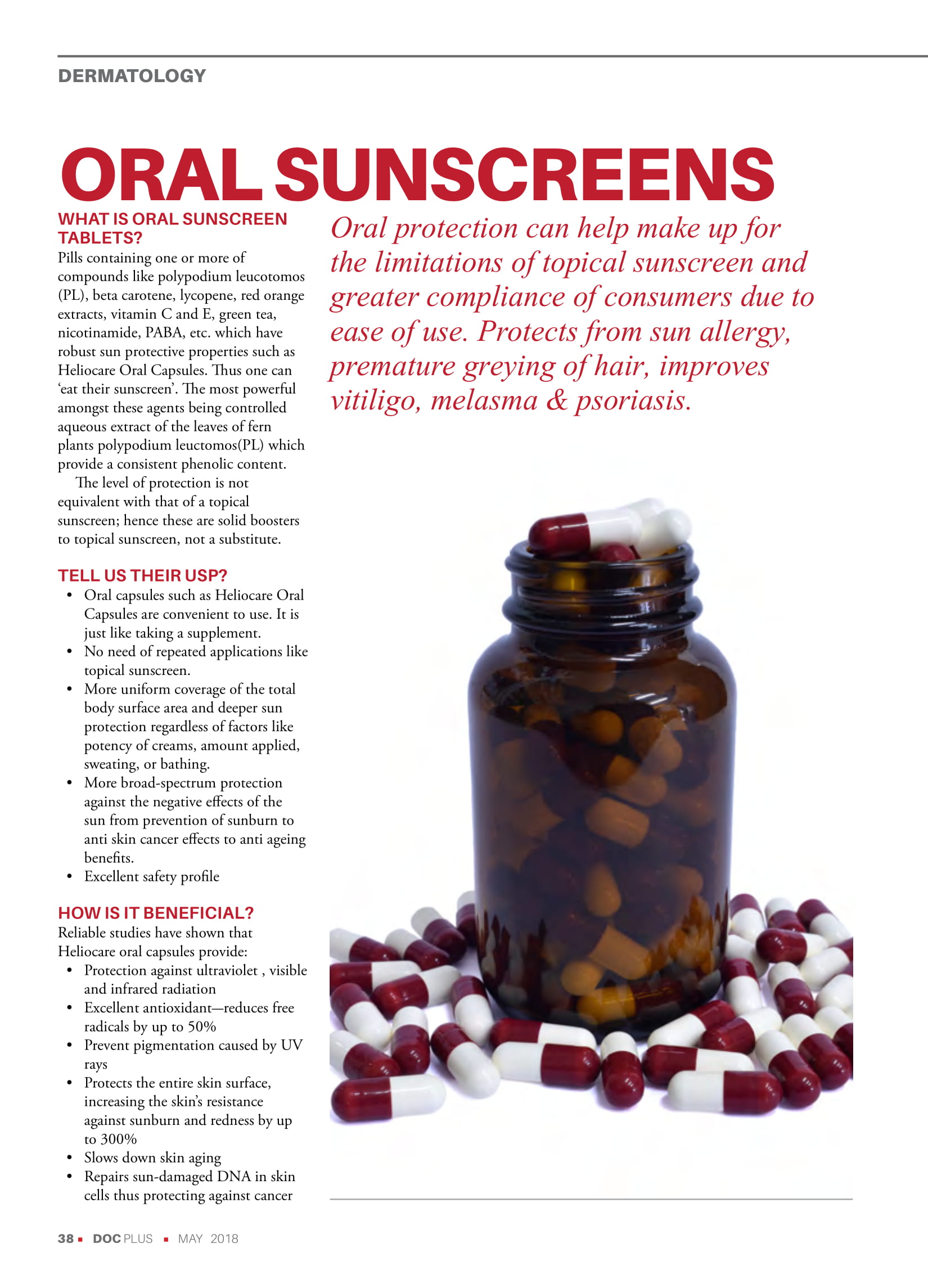 Oral Sunscreens