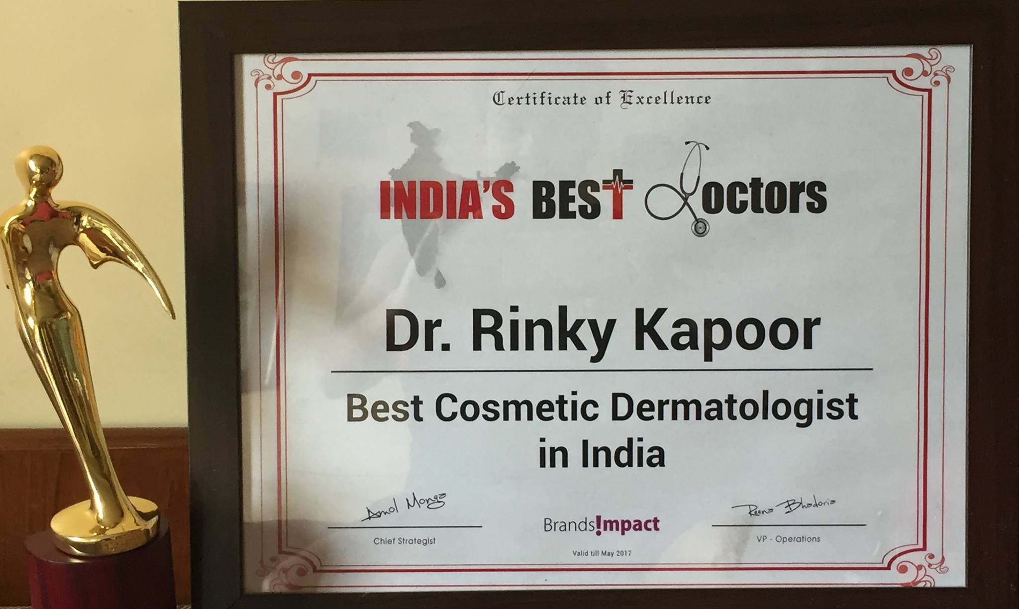 Dr. Rinky Kapoor Awarded as 'Best Dermatologist in India'